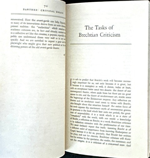 Roland Barthes Critical Essays